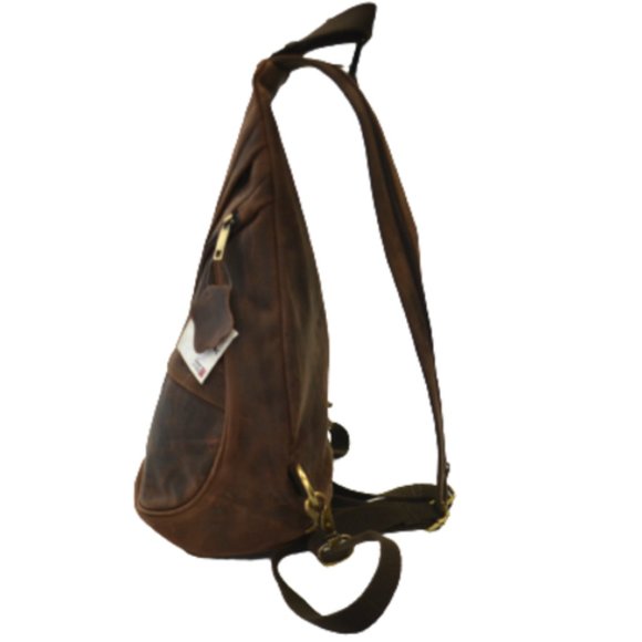 Manitoba Buffalo Leather Backpack/Sling Day Bag Unisex - Picture 3 of 5